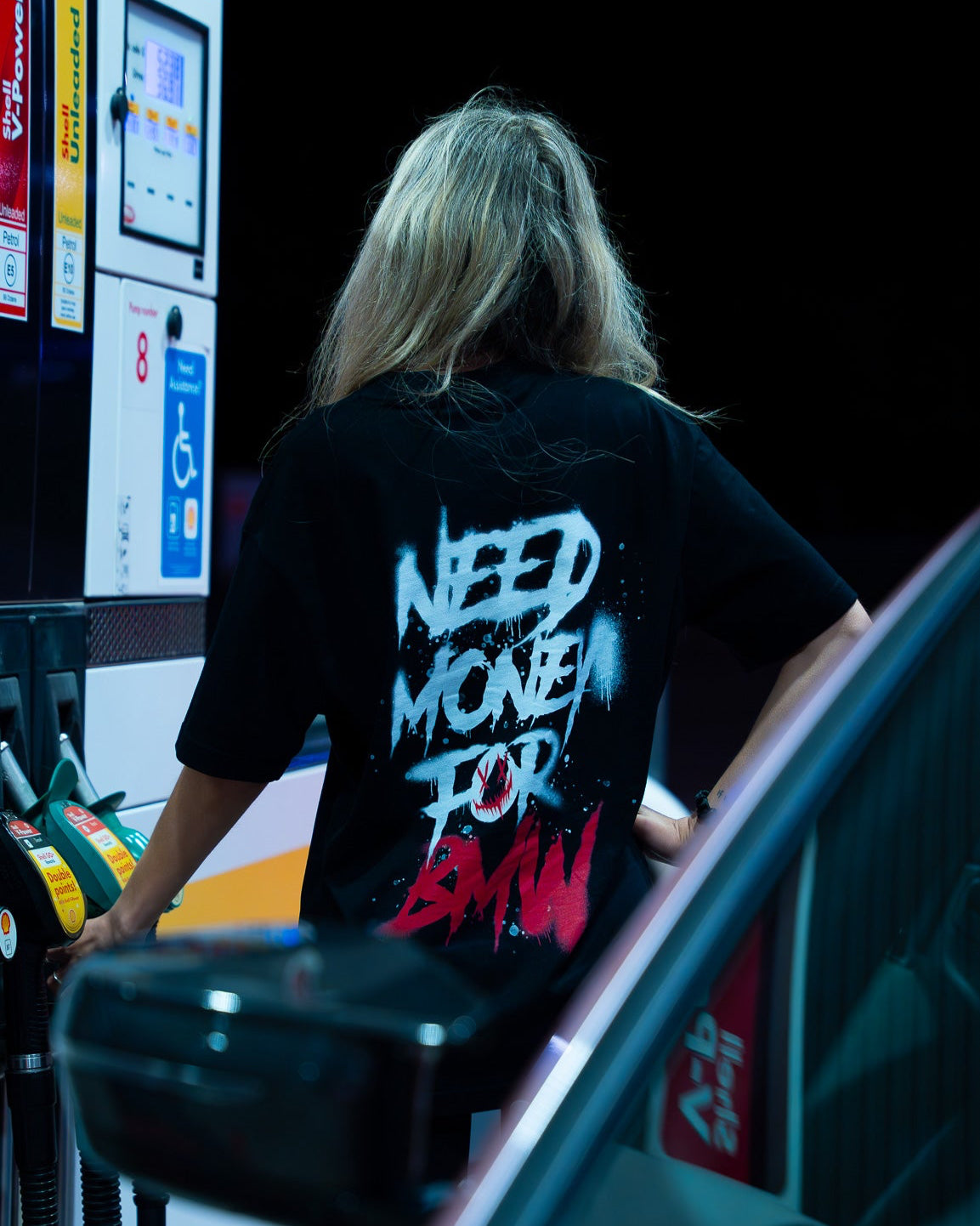 NEED MONEY FOR BMW UNISEX OVERSIZED TEE