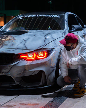 1 OF 1 - NEED MONEY FOR BMW UNISEX OVERSIZED WHITE HOODIE